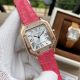 Cartier Santos lady Ultra-thin Rose Gold Leather Strap Watch Replica    (7)_th.jpg